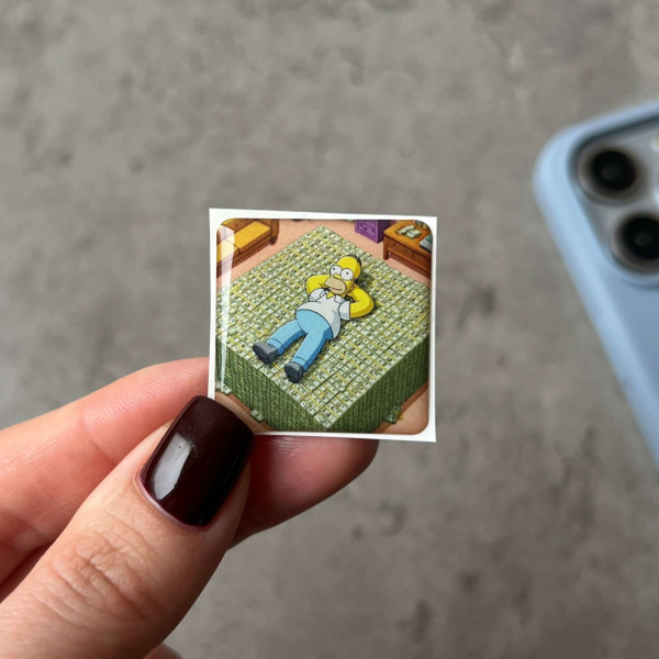 3D стікер "Homer Simpson and dollars"