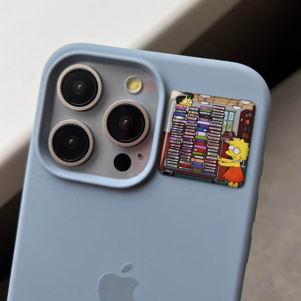 3D sticker "Lisa Simpson and books"