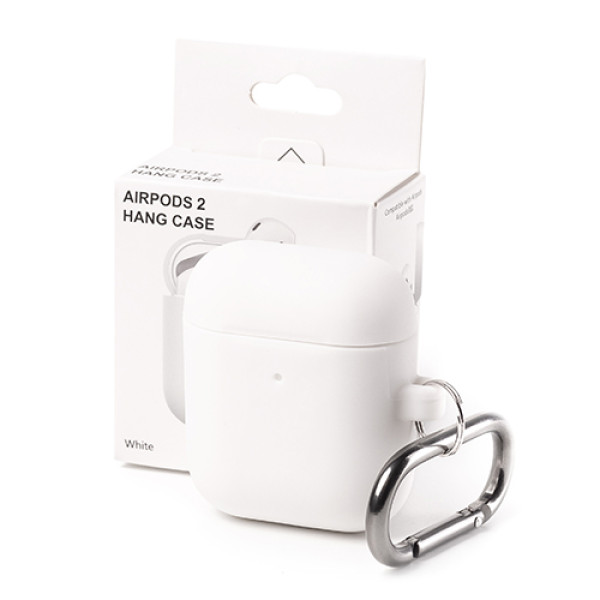 AirPods 1/2 Case with Carabiner White