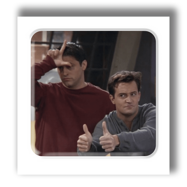3D sticker "Joey and Chandler, TV show 'Friends'"