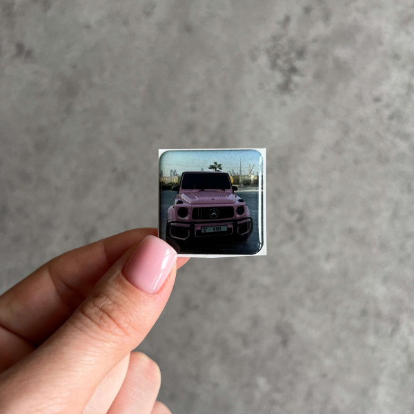 3D стікер "Рожевий Mercedes-Benz G-Class, AMG G63"