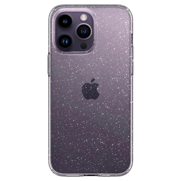 Прозорий силіконовий чохол з блискітками для iPhone 15 Pro Max