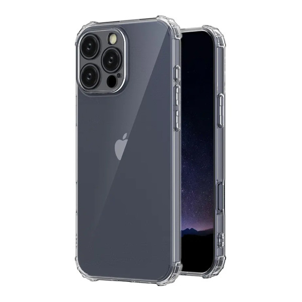 Силіконовий прозорий чохол з захисними бортиками iPhone 16 Pro