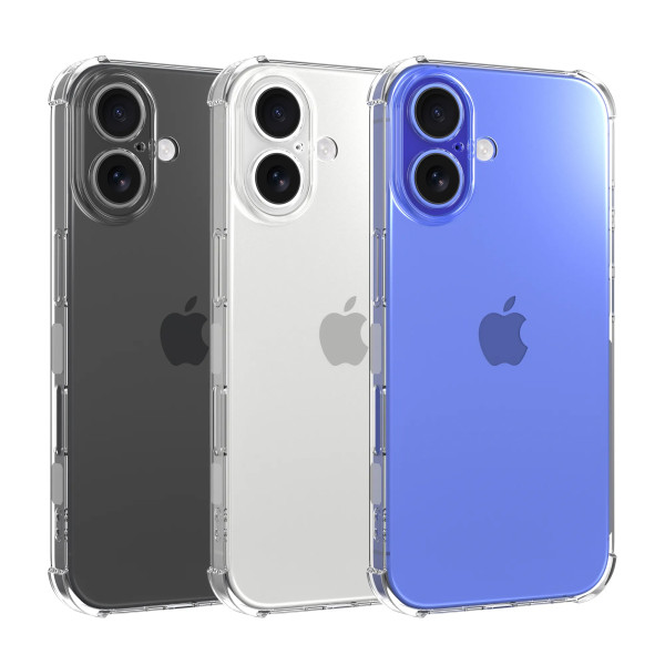 Силіконовий прозорий чохол з захисними бортиками iPhone 16 Plus