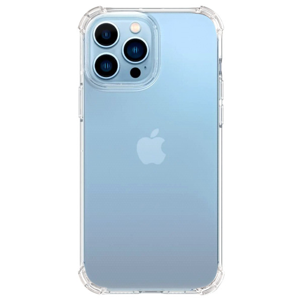 Силіконовий прозорий чохол з захисними бортиками iPhone 13 Pro Max Full Camera