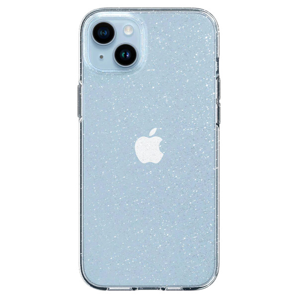 Прозорий силіконовий чохол з блискітками для iPhone 16