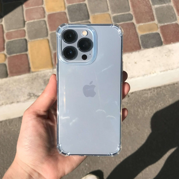Силіконовий прозорий чохол з захисними бортиками iPhone 16 Pro Max