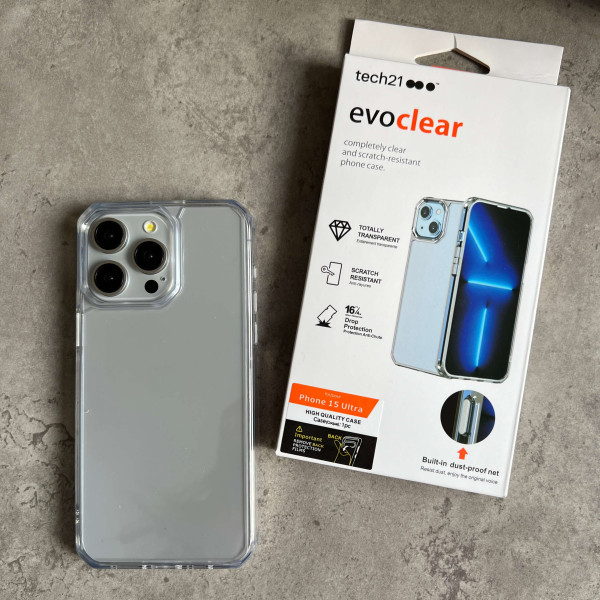 Tech21 EvoClear Shockproof Case for iPhone 15 Pro Max