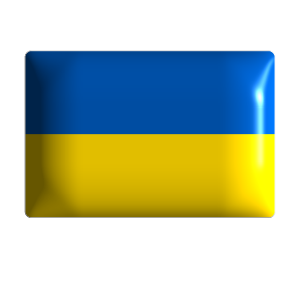 3D sticker "Flag of Ukraine, size 3x2 cm"