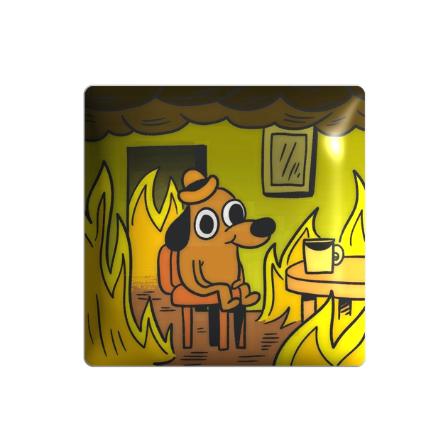 3D стікер "Mood: This is fine"