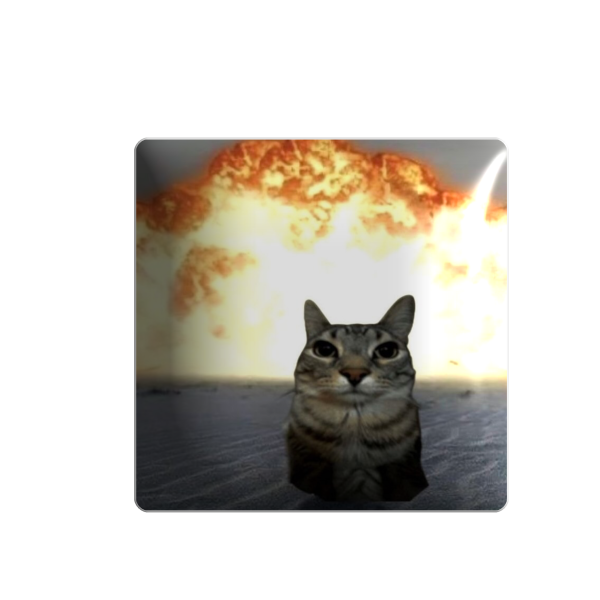3D стікер "Котик та вибух"
