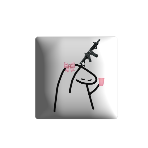 3D sticker "Pink girl"