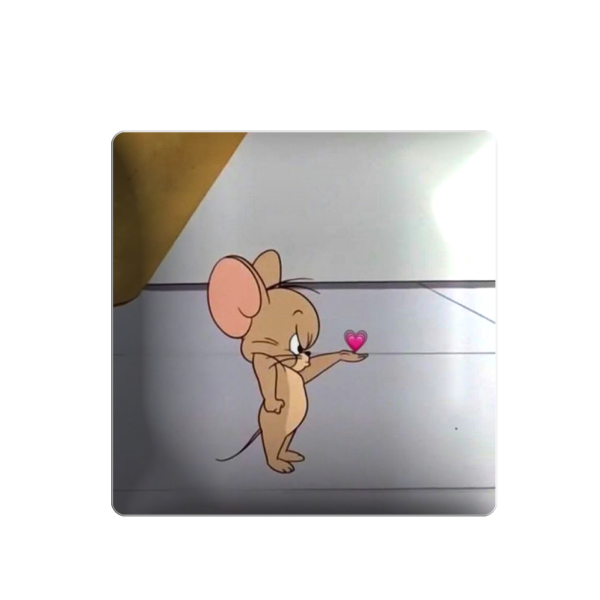 3D sticker "Jerry with a heart"