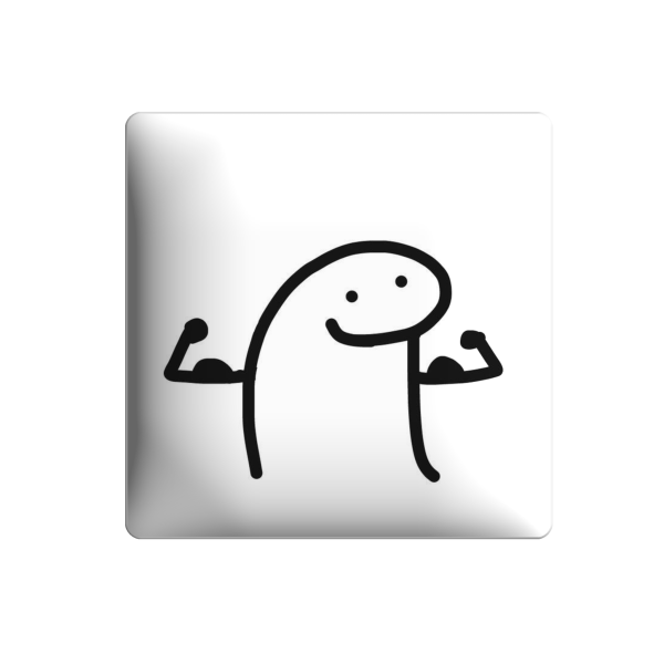 3D sticker "Man with biceps"