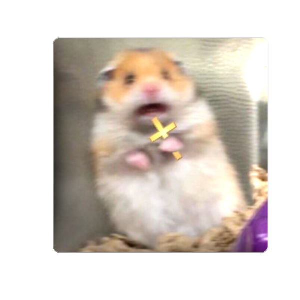 3D стікер "Scared hamster"