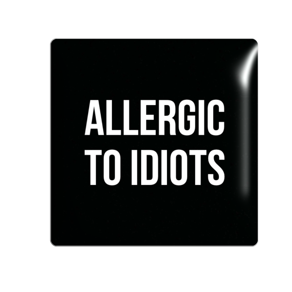 3D стікер "Allergic to idiots"