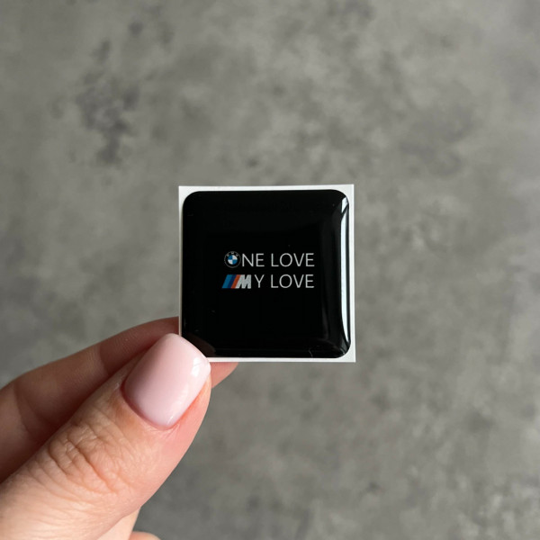 3D sticker "BMW one love my love"