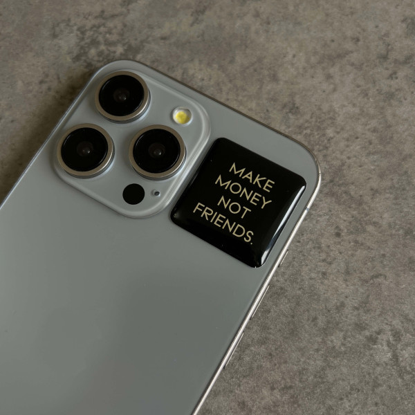 3D стікер "Make money not friends"