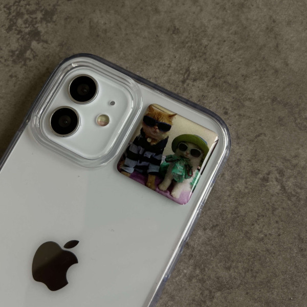 3D sticker "Kittens in glasses"