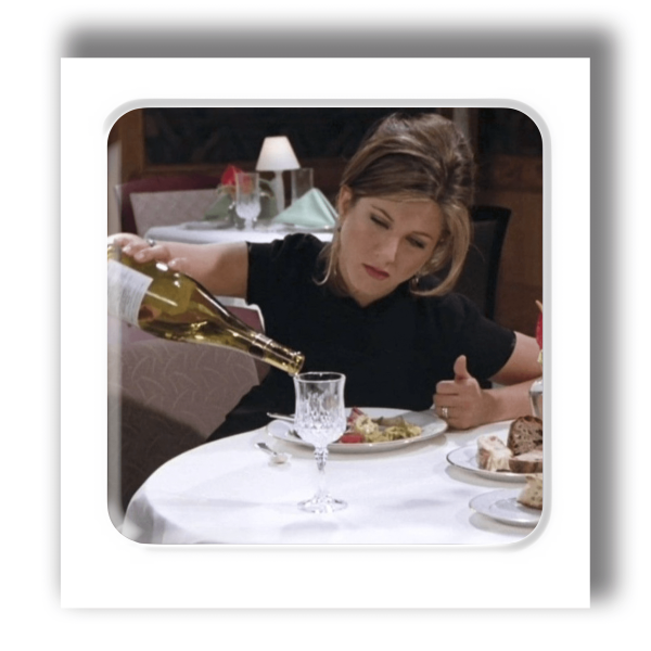 3D sticker "Rachel and wine, TV series 'Friends'"