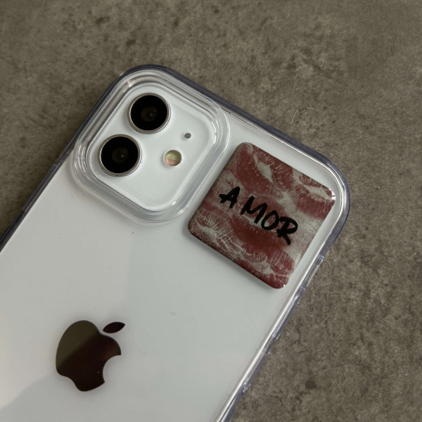 3D sticker "AMOR and kisses"