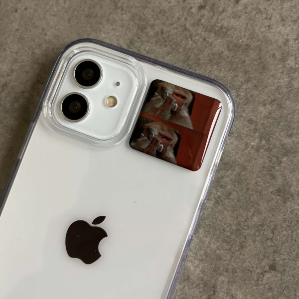 3D sticker "Monkey talking on the phone"