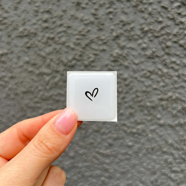 3D sticker "Black heart"