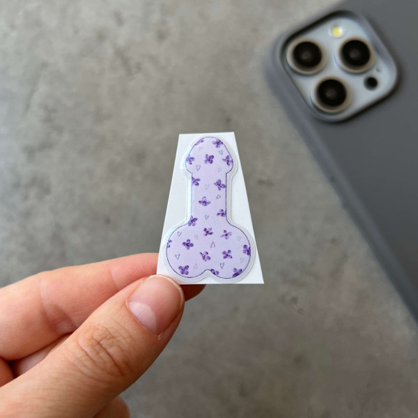 3D sticker "Dick with flowers"