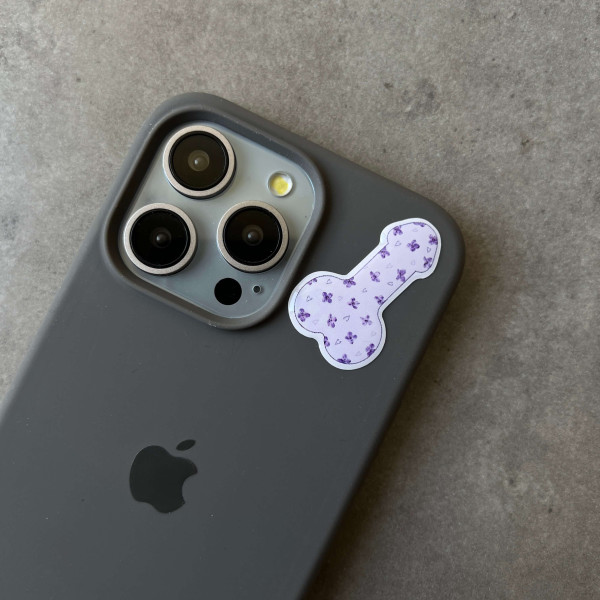 3D sticker "Dick with flowers"