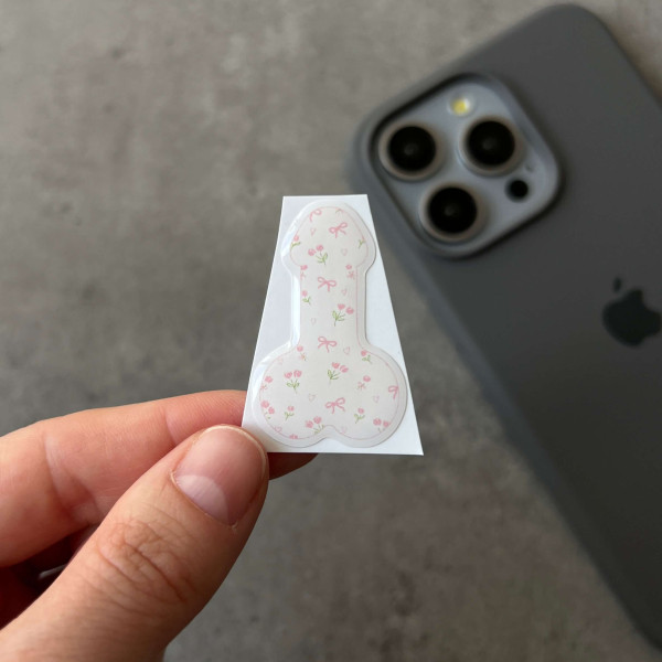 3D sticker "White dick"